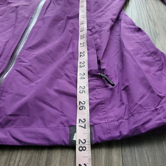 REI Co Op Women's Full Zip Jacket Size S Purple Nylon Hooded Zip Pockets Rain - Picture 7 of 9